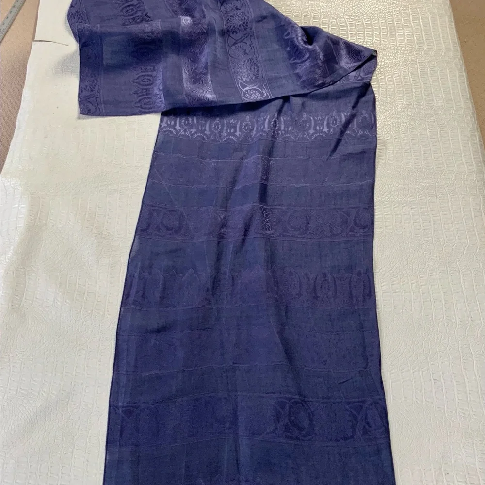 Bally blue purple silk scarf
